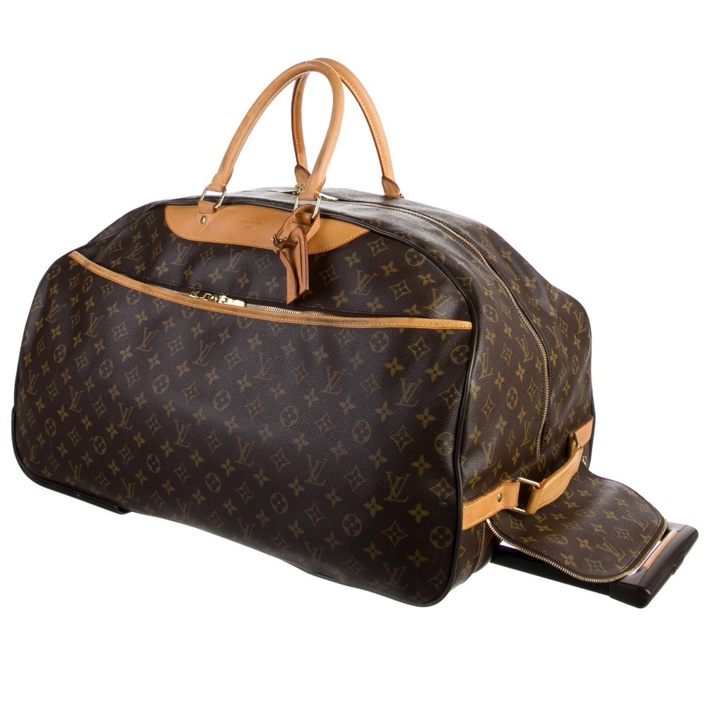 Louis Vuitton Weekender Bag w/roller
•   Brown Coated Canvas
•   LV Monogram